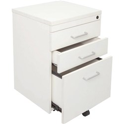 Rapid Span Mobile Pedestal 2 2 Drawer 1 File 465W 447D 690H Lockable White