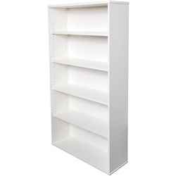 Rapid Span Bookcase 1800H x 900W x 315mmD 4 Adj Shelves All White