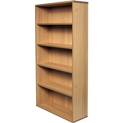 Rapid Span Bookcase 1800H x 900W x 315mmD 4 Adj Shelves All Beech