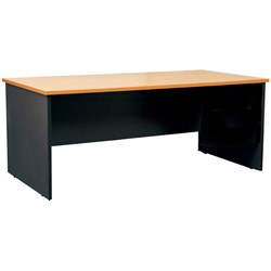 Logan Straight Desk 1800W x 900mmD Beech and Ironstone