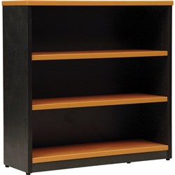 Logan Bookcase 900H x 900W x 315mmD 2 Shelves Beech and Ironstone