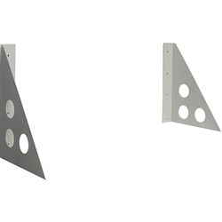 Rapid Desk Screen Accessory Set of 2 Shelf Brackets Silver Shelf Sold Seperately