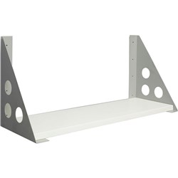 Rapid Desk Screen Accessory 900mmW Shelf White Brackets Sold Seperately