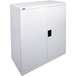 Go Steel Stationery Storage Cupboard 1015Hx910Wx450mmD Silver Grey