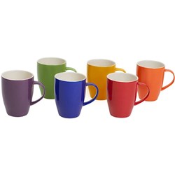 Connoisseur Mugs Assorted Colours 350ml Set of 6