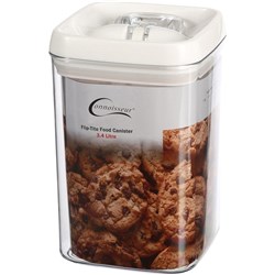 Connoisseur Flip-Tite Canister Square 3.3 Litres Clear