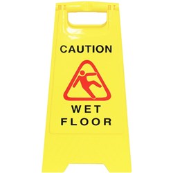 Cleanlink A-Frame Safety Sign Wet Floor 320x310x650mm Yellow