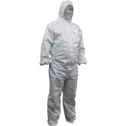 Maxisafe Chemguard Coveralls Disposable SMS White Large