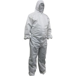 Maxisafe Disposable Coveralls Polypropylene White Medium