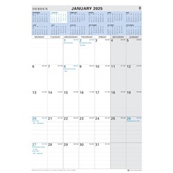 Debden Calendar Wall Planner Month To View 394X577mm