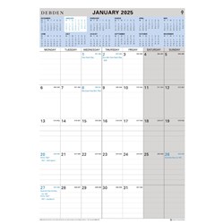 Debden Calendar Wall Planner Month To View 300X432mm