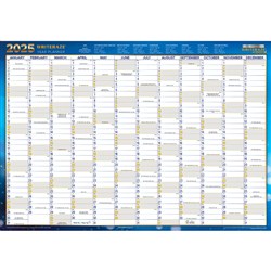 Writeraze Wall Planner 500x700mm Unframed Blue 2025