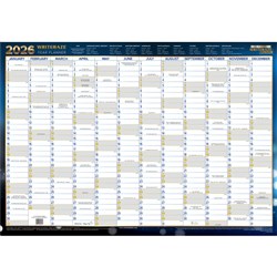 Writeraze Wall Planner 700x1000mm Unframed Blue 2025