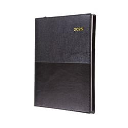 Collins Vanessa Diary Day To A Page A6 Black 2025