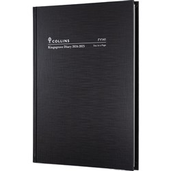 Collins Kingsgrove Financial Year Diary A4 Day to Page Black 2024/2025