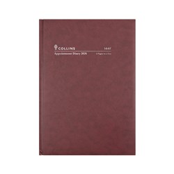 Collins Appointment Diary A4 2 Pages To A Day Burgundy 2025