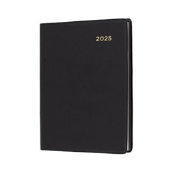 Collins Belmont Pocket Diary Week To View with Pencil A7 Black 2025