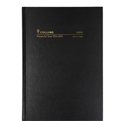 Collins Financial Year Diary A4 Day To Page 2024/2025 Black 2024/2025