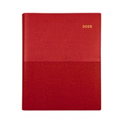 Collins Vanessa Diary Quarto Short Week to View Red 2025