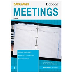 Debden Dayplanner Refill Meetings A4