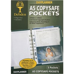 Debden Dayplanner Refill Desk Copysafe Pockets A5