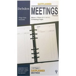 Debden Dayplanner Refill Personal Meetings 96X175mm