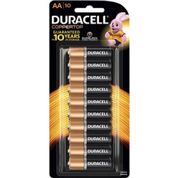 Duracell Coppertop Battery AA Pack of 10