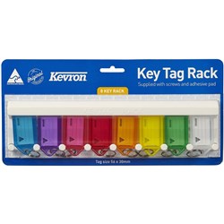 Kevron Key Tag Rack Id6 8 Tag Rack With 8 Assorted Tags Pack Of 8