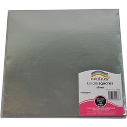 Kinder Squares Foil 250mm 85gsm Silver Pack of 100
