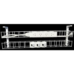 Rapid Cable Management Dual Basket 650mm 4GPO + 3Data Interconnecting Lead 1.5m
