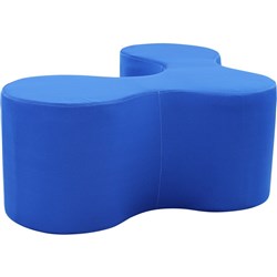 Lava Lounge Breakout Ottoman Modular Triple V Shape Blue