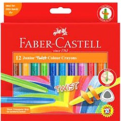 Faber-Castell Twist Colour Crayons Assorted Pack of 12