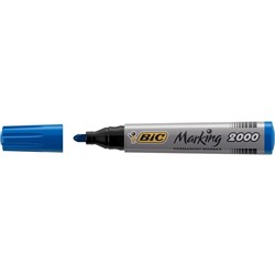 Bic 2000 Marking Permanent Markers Bullet 1.7mm Blue Pack of 12