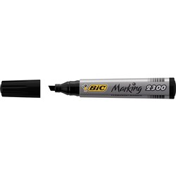 Bic 2300 Marking Permanent Markers Chisel 3.7-5.5mm Black Pack of 12