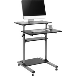 Ergovida Mobile Computer Cart With Lockable Castors Height Adjustable