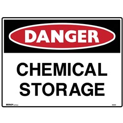 Brady Danger Sign Chemical Storage 600x450mm Polypropylene