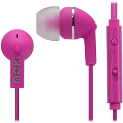 Moki Noise Isolation Earphones With Mic and Controller Pink