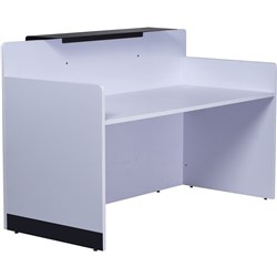 Rapid Span Reception Counter 1170Hx1800Wx800D Black Cowl White Front and Desk