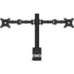 Rapidline Revolve Monitor Arm Dual 408mmH Central Pole 425mm Arm Reach Black