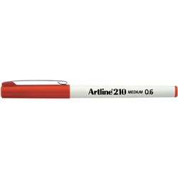 Artline 210 Fineliner Pen 0.6mm Dark Red Pack Of 12