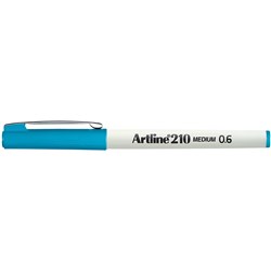 Artline 210 Fineliner Pen 0.6mm Sky Blue Pack Of 12