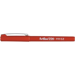 Artline 220 Fineliner Pen 0.2mm Dark Red Pack Of 12