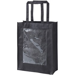 Zart Bag With Display Pocket With Handles Black Pack of 10