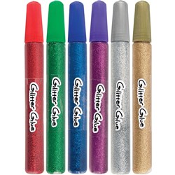 Tianya Glitter Pens Squeeze Assorted Colours Pack of 6