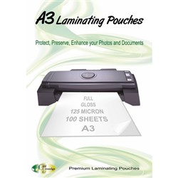 Gold Sovereign Laminating Pouches A3 125 Micron Pack of 100