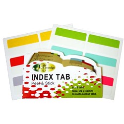 Gold Sovereign Index Tabs Peel & Stick 22x40mm Multi-Coloured Pack of 36