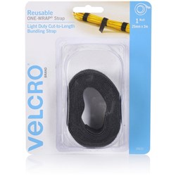 Velcro Brand One Wrap Light Duty 25mmx2M Bundling Strap Black