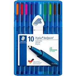 Staedtler 437 Triplus Ballpoint Pens Medium 1mm Assorted Pack of 10