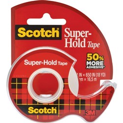 Scotch 198 Super Hold Tape 19mmx16.5mm High Gloss With Dispenser