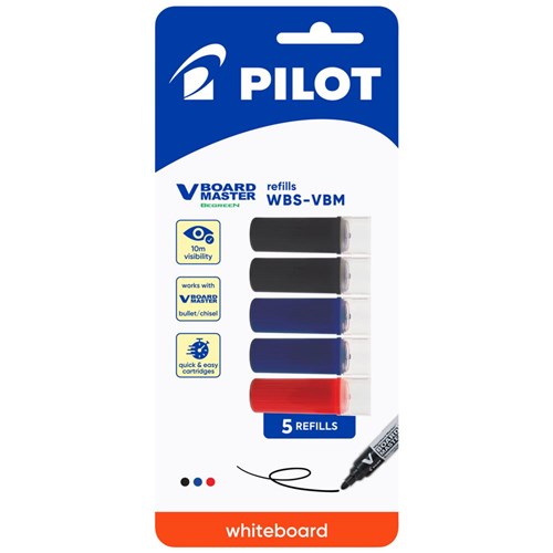 PI636922_pilot_v_board_master_whiteboard_marker_refills_assorted_5pk